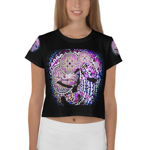 Neon Psychedelic Crop Tee